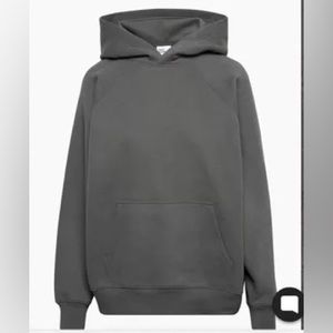 Aritzia TNA cozy fleece dark gray hoodie - like new